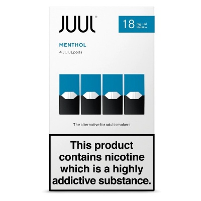 JUUL Menthol JUUL Pods 18mg (Pack of 4 Refill Cartridges)